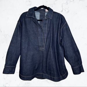 Marni Denim Pullover Smock Jacket Size IT42